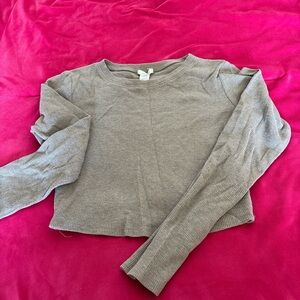 Bozzolo Taupe Ribbed Knit Top